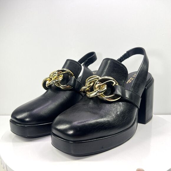 Seychelles Mules Size 10 Girl’s Best Friend Leather Slingback Chunky Heels black - Picture 13 of 13